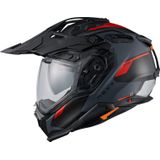 Nexx X.WED3 Pro Keyo, enduro helm, Mat Donkergrijs/Zwart/Rood, L