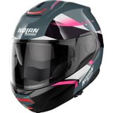 Nolan N100-6 Paloma N-Com, opklapbare helm, grijs/zwart/pink, S