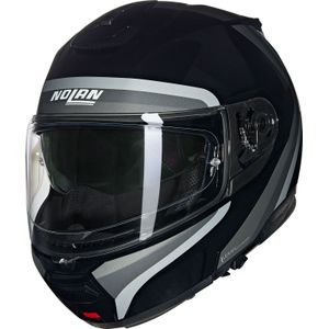 Nolan N100-6 Assoluto 349, opklapbare helm, zwart/grijs/lichtgrijs, M