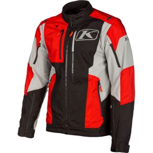 Klim Dakar, stoffen jas, zwart/lichtgrijs/rood, XL