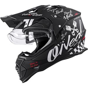 ONeal Sierra Torment S23, enduro helm, Mat Zwart/Wit, L