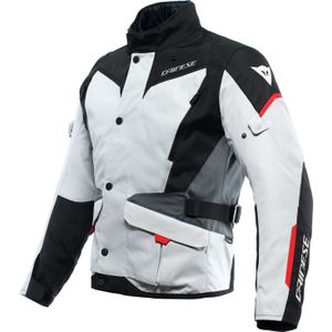 Dainese Tempest 3 D-Dry, textieljas waterdicht, Lichtgrijs/Zwart/Grijs/Rood, 56