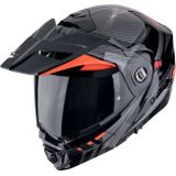 Scorpion ADX-2 Lewis, opklapbare helm, Mat Zwart/Grijs/Rood, S