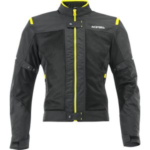 Acerbis Ramsey Vented, textieljas, zwart/neon geel, XXL