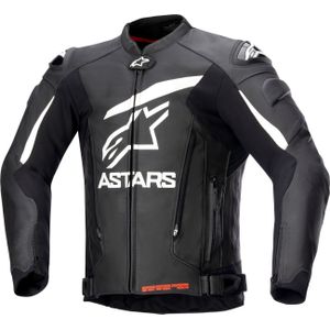 Alpinestars GP Plus V4, leren jas, Zwart/Wit, 60