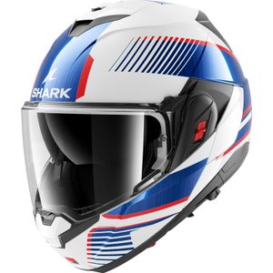 Shark OXO Sikter, opklapbare helm, Wit/Blauw/Rood, XS