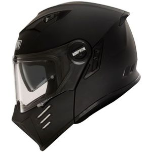 Simpson Darksome Solid, opklapbare helm, mat zwart, M