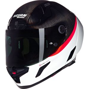 Nolan X-804 RS Ultra Carbon D.O.C. 346, integraalhelm, Wit/Zwart/Neon-Rood, XS