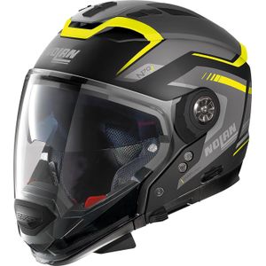 Nolan N70-2 GT Switchback N-Com, modulaire helm, Mat Zwart/Grijs/Geel, L