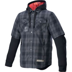 Alpinestars MO.ST.EQ Tartan, stoffen jas, grijs/zwart, S