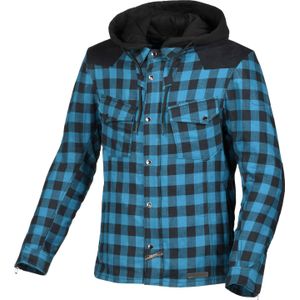 Macna Inland Checkered, textieljas/hemd, blauw/zwart, XXL