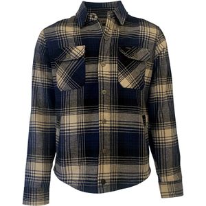 Rokker Houston, shirt/textiel jasje, Donkerblauw/Beige, XXL