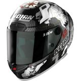 Nolan X-804 RS Ultra Carbon Checa, integraalhelm, Zwart/Wit/Grijs, L