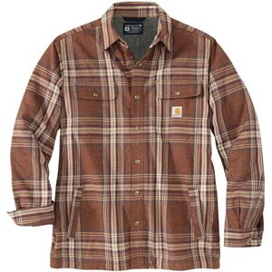 Carhartt Flannel-Sherpa, shirt/jas, Bruin/Grijs (227), L
