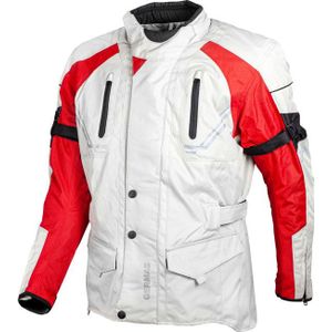 GMS-Moto Taylor, textieljas waterdicht, beige/rood, 3XL