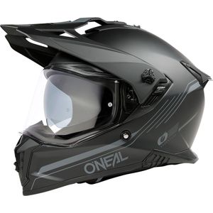 ONeal A-SRS Solid, avonturenhelm, Mat Zwart/Grijs, L