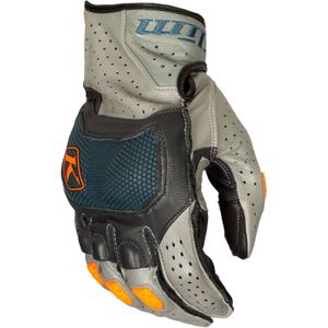 Klim Badlands Aero Pro, handschoenen kort, Grijs/Petrol/Oranje, XL