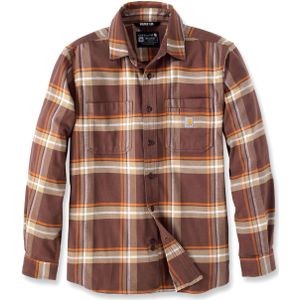 Carhartt Rugged Flex Flannel, shirt, Bruin/Oranje/Beige, S