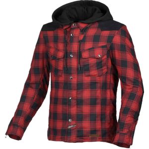 Macna Inland Checkered, textieljas/hemd, rood/zwart, XL