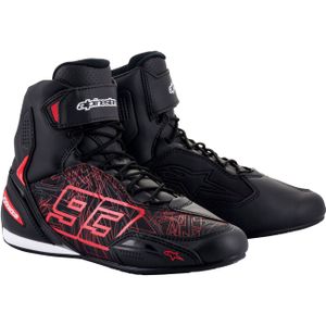 Alpinestars MM93 Austin, laarzen, Zwart/Wit/Rood, 10.5 US