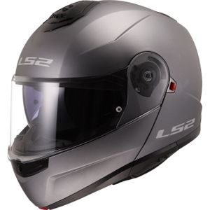 LS2 FF908 Strobe II Solid, opklapbare helm, Mat-Grijs, L