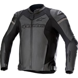 Alpinestars GP Force Airflow, leren jas geperforeerd, zwart/zwart, 50