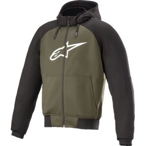 Alpinestars Chrome Sport, zip hoodie, zwart/lichtgroen, XL