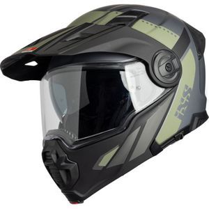 IXS Venture 1.0, opklapbare helm, Mat Grijs/Zwart/Olijf, M