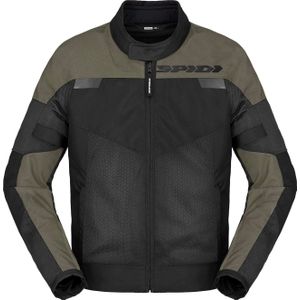 Spidi Tour Net, stoffen jas, Zwart/Olijf, 4XL