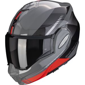 Scorpion EXO-Tech Evo Genre, modulaire helm, grijs/zwart/rood, S