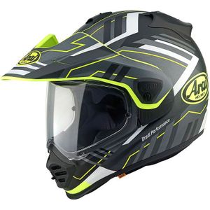 Arai Tour-X5 Trail, enduro helm, Mat Zwart/Grijs/Neon-Geel, L