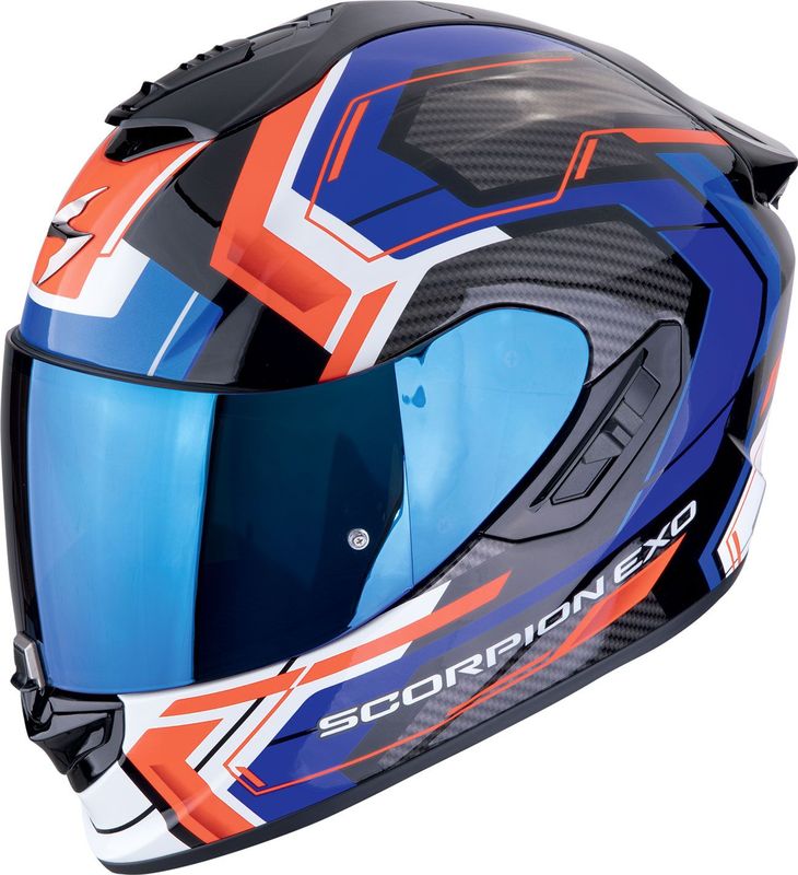 Scorpion EXO-1400 Evo Air II Linart, integraalhelm, Zwart/Blauw/Rood/Wit, XL