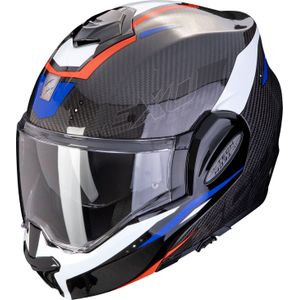 Scorpion EXO-Tech Evo Carbon Rover, modulaire helm, zwart/rood/blauw, XXL