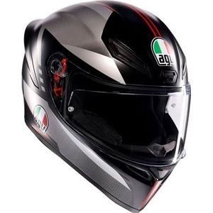 AGV K1 S Lap, integraalhelm, Mat Zwart/Grijs/Rood, L