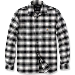 Carhartt Rugged Flex Flannel, shirt, Zwart/Wit, XL