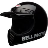 Bell Moto-3 Classic, kruishelm, Zwart/Wit, XS