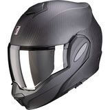 Scorpion EXO-Tech Evo Carbon Solid, modulaire helm, Mat-Zwart, M