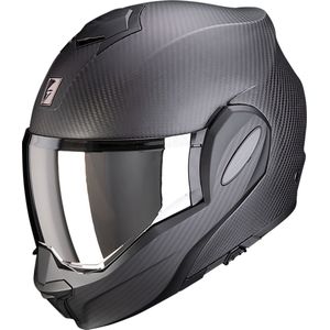 Scorpion EXO-Tech Evo Carbon Solid, modulaire helm, Mat-Zwart, M