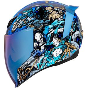 Icon Airflite 4 Horsemen, integraalhelm, Zwart/Blauw/Wit/Goud, L