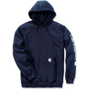 Carhartt Logo, hoodie, donkerblauw, XS