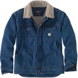 Carhartt Denim-Sherpa, spijkerjasje, Blauw (H87), XL