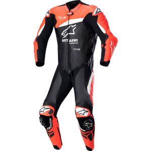 Alpinestars GP Plus V4, lederen pak 1st., Zwart/Neon-Rood/Wit, 50