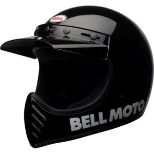 Bell Moto-3 Classic, kruishelm, Zwart/Wit, L