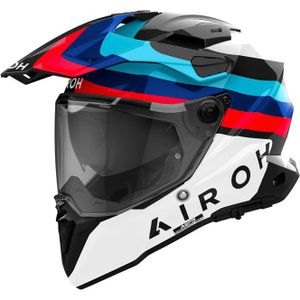 Airoh Commander 2 Doom, enduro helm, Wit/Blauw/Rood/Zwart, M