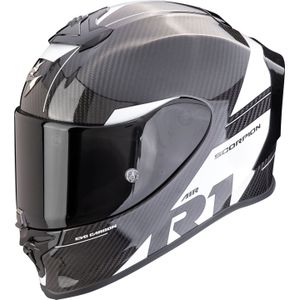 Scorpion EXO-R1 Evo Carbon Air Rally, integraalhelm, Zwart/Wit, XS