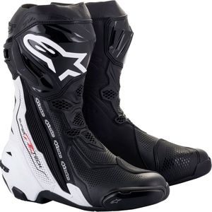 Alpinestars Supertech R Vented, geperforeerde laarzen, Zwart/Wit, 46 EU