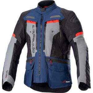 Alpinestars Bogotá Pro, textieljas Drystar, Donkerblauw/Zwart/Grijs/Lichtrood, M