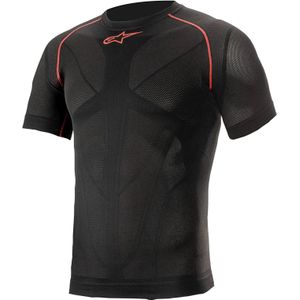 Alpinestars Ride Tech V2, functioneel shirt korte mouw, zwart/rood, XXL