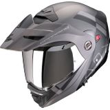 Scorpion ADX-2 Galane, opklapbare helm, Mat Zwart/Zilver, M