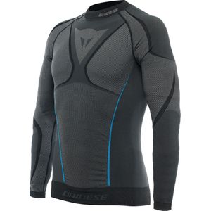 Dainese Dry, functioneel shirt longsleeve, zwart/blauw, L